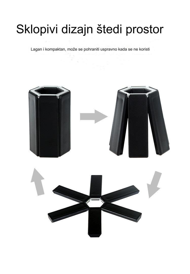 Sklopivi Set Podloga za Kuhinju: Kreativna Podloga za Toplotnu Izolaciju, Plastični Držač za Šerpe, Podloga za Zdelice i Tanjire za Sto | Izdržljiva i Praktična za Upotrebu na Stolu