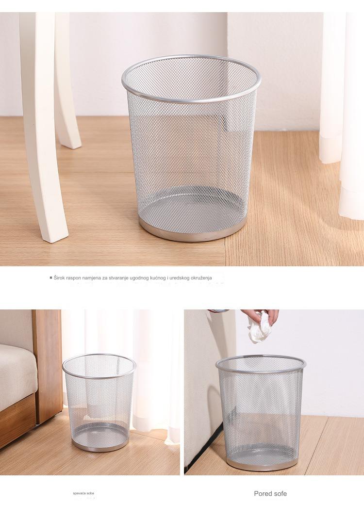 Moderna minimalistička kanta za smeće otvorenog tipa sa dizajnom žice sa bodljama - Veliki i mali kapacitet, ručno upravljanje, izdržljiva kanta za kuhinju, kupatilo, kancelariju, dnevnu sobu - Higijensko odlaganje otpada, bez poklopca/električne energije, kućni organizator za skladištenje koji štedi prostor