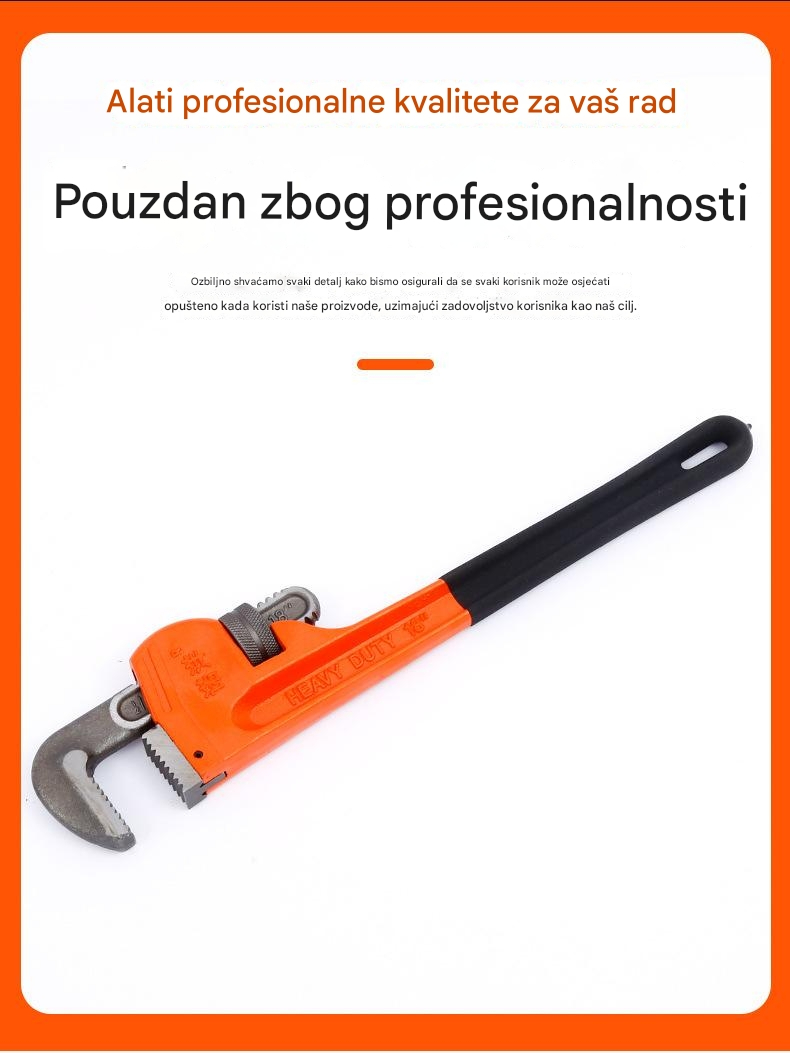 Teška PVC obložena ključalica za cevi - Američki stil neklizajuće drške sa podesivim čeljustima i mehanizmom za zaključavanje, otporna na koroziju za PVC/CPVC/ABS - Alat za vodoinstalacije, DIY alati (Profesionalna upotreba)