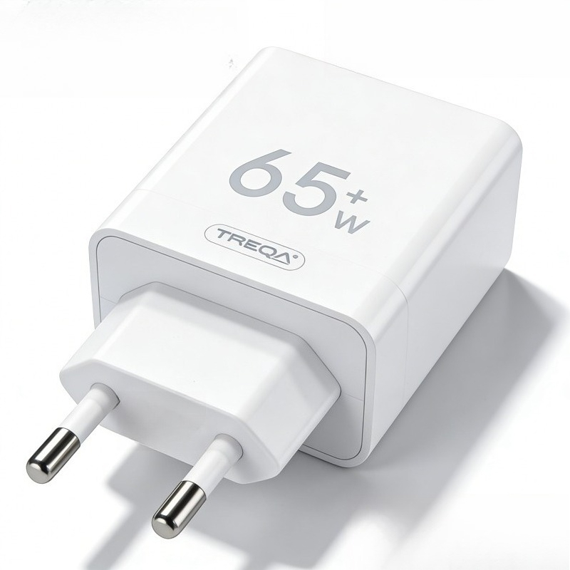 TREQA Brzi punjač od 65W za zid, EU utikač, kompatibilan sa laptopovima, telefonima i tabletima