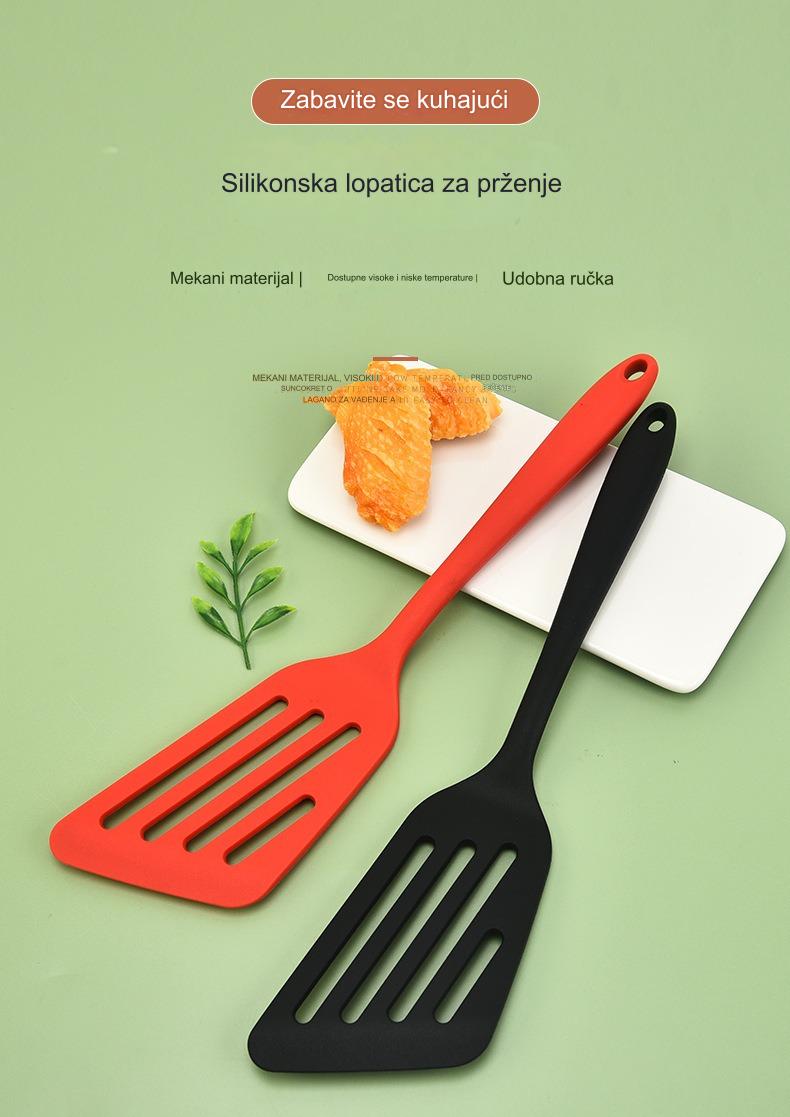Nelepljiva lopatica za posude, fleksibilna od nerđajućeg čelika, riblja lopatica sa žljebovima, multifunkcionalni kuhinjski alat
