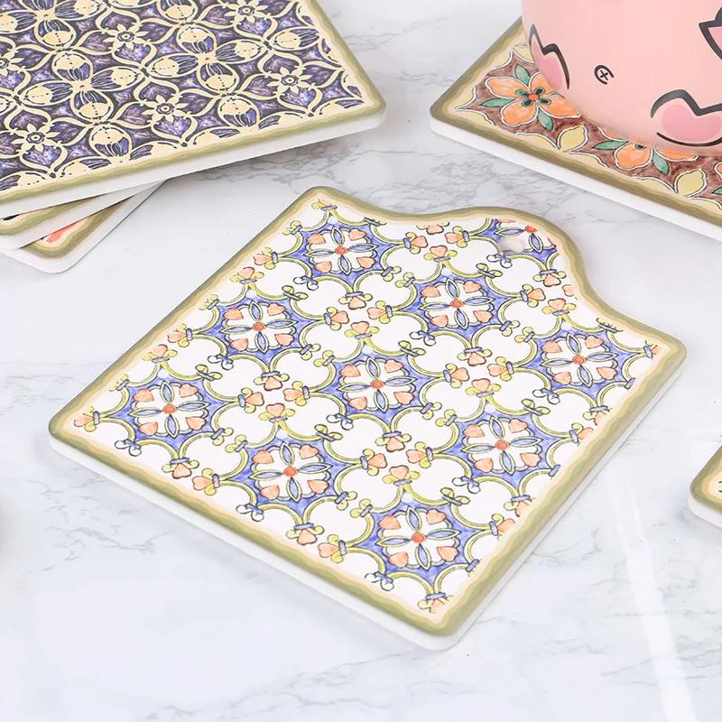 Toplotno otporna keramička podmetača za lonce, kompatibilna za štednjak i epoksidne stolove, debela toplotno otporna zaštita za lonce, tave i vruća jela (1cm)