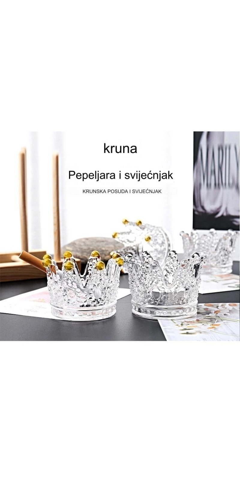 Krona za cigare i cigarete | Moderan evropski stil, bez dima, idealno za dekoraciju doma i kancelarije