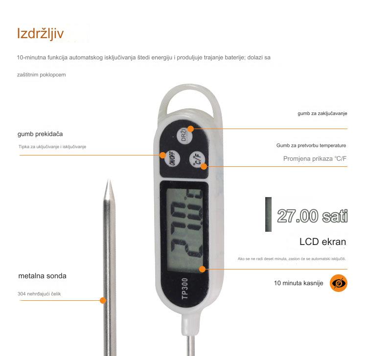 316 Termometar za mleko - Višekratni higijenski grejač/hlađivač mleka sa temperaturnim meračem za formulu, majčino mleko i bolničku upotrebu (Kompatibilan sa mlekom)