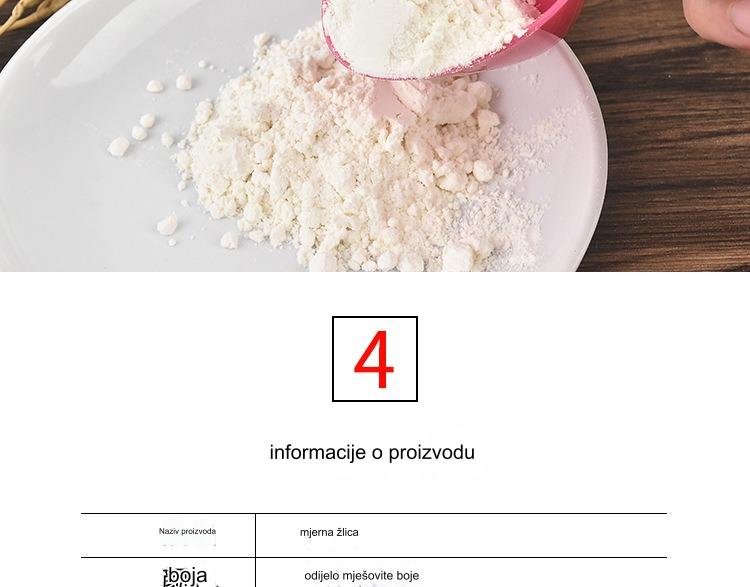 Set od 4 merne kašike za pečenje sa oznakama skale - Kolor kodirani dizajn koji ne klizi, precizna kontrola porcija za suve i tečne sastojke, izdržljivi kuhinjski pribor za dekorisanje kolača, kuvanje i pečenje (bez baterija/električne energije) - Ideja