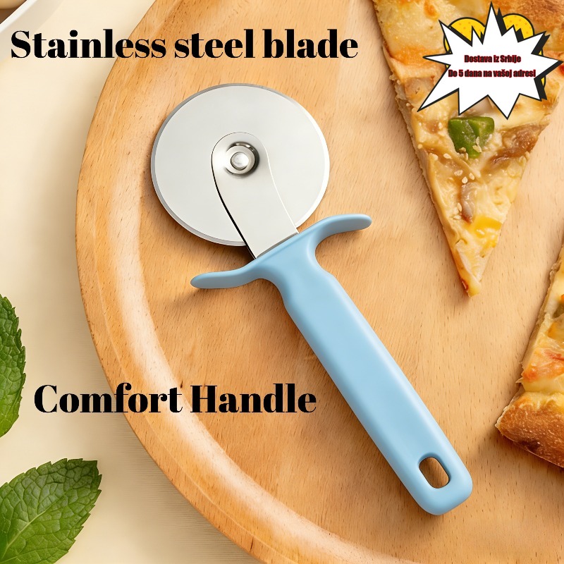 Neophodan za pečenje! Vredan rezač za picu od nerđajućeg čelika, sekač sa točkom, siguran nož za sečenje bez napora, alat za pečenje za kućnu kuhinju