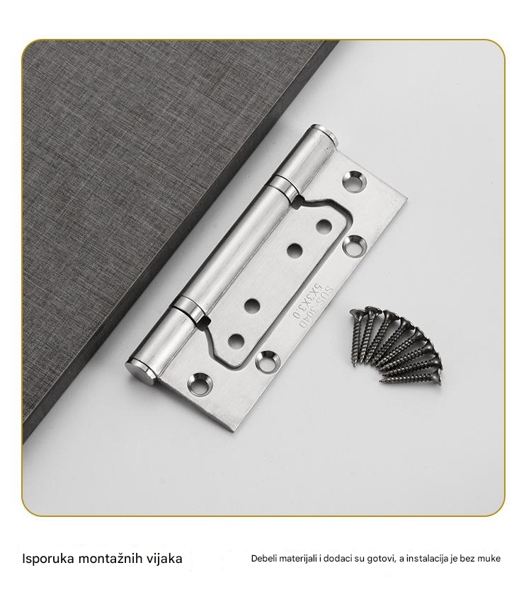 Šarke za vrata od nerđajućeg čelika - Teške šarke otporne na rđu za nameštaj i ormare sa poliranom završnom obradom, ugradnja u ravni, skriveni dizajn za drvena vrata, ormare, garderobe - Jednostavna instalacija sa uključenim šrafovima