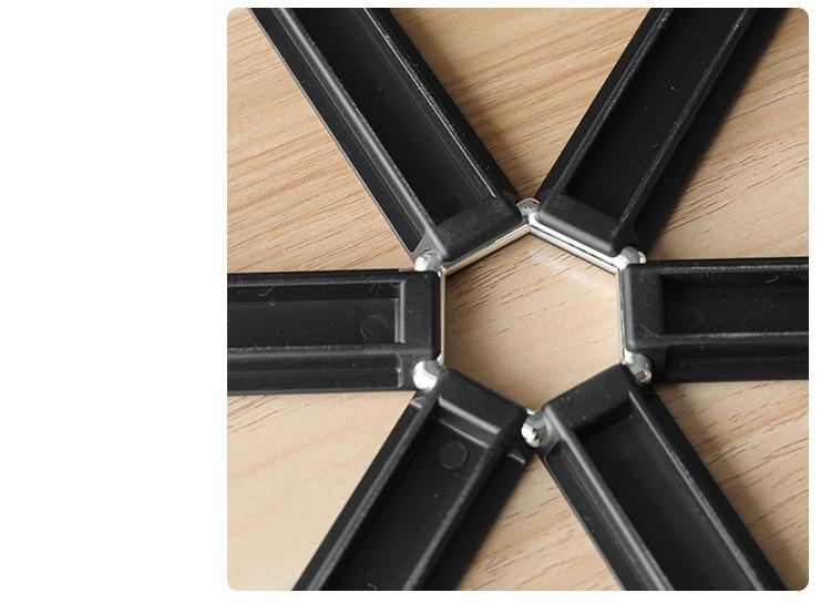 Sklopivi Set Podloga za Kuhinju: Kreativna Podloga za Toplotnu Izolaciju, Plastični Držač za Šerpe, Podloga za Zdelice i Tanjire za Sto | Izdržljiva i Praktična za Upotrebu na Stolu