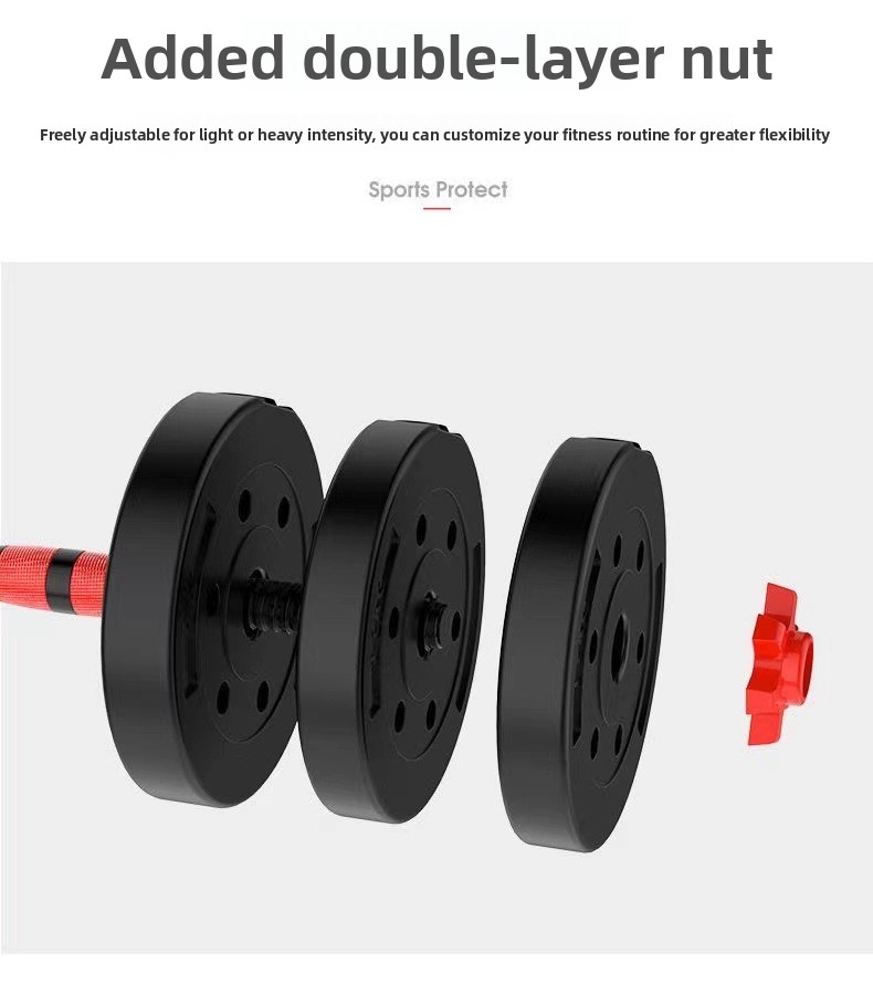Podesivi set buči od 10kg/15kg/20kg uključuje šipku za buče, ploče za buče, spojnu šipku, matice, podesivu težinu buči - Set buči za kućnu teretanu - Set buči sa pločama za buče, bez baterije, oprema za teretanu/kućni fitnes, težina