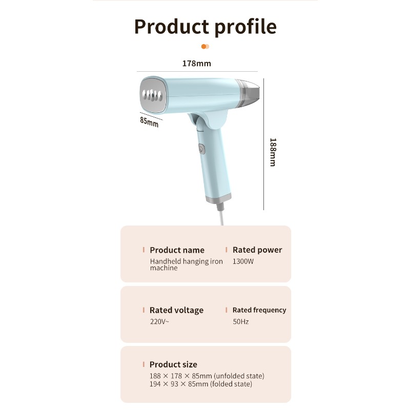 Ručna pegla za veš | Prenosiva mini električna pegla za studente, za kućnu upotrebu sa nepunjivom 9V baterijom
