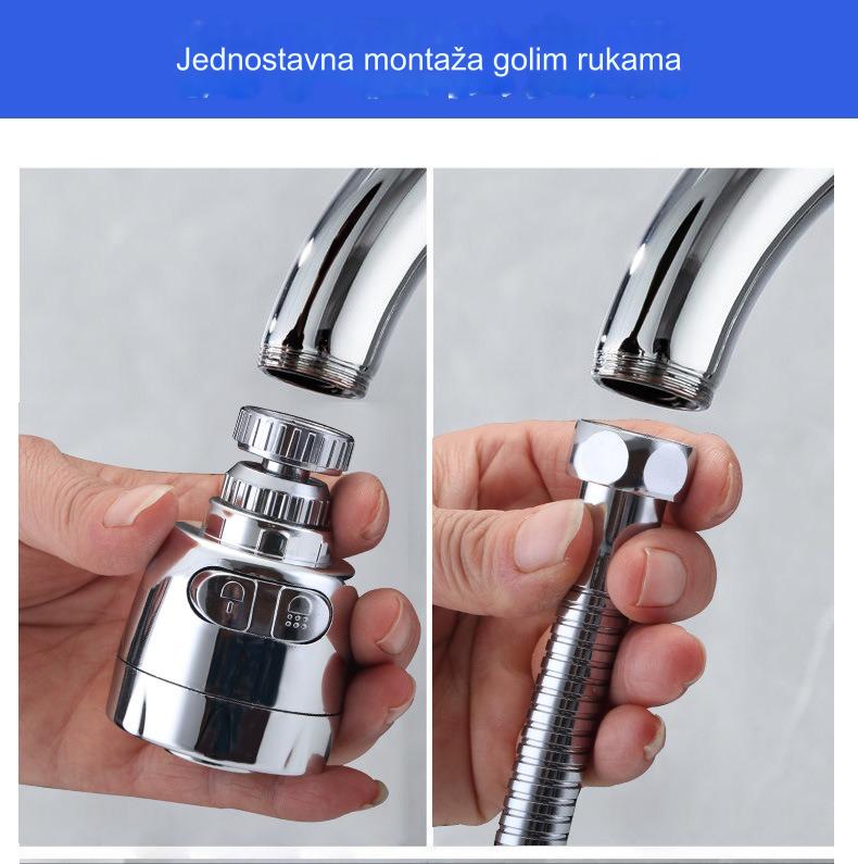 Produžetak sa prskootpornom glavom i višebrzinskim podešavanjem za kućnu upotrebu u kuhinji