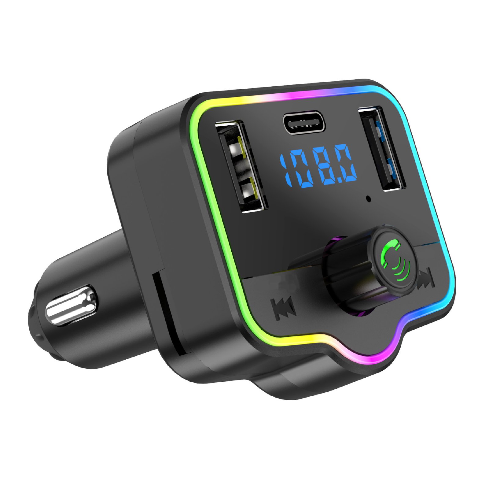 M43/M46 Bežični Auto MP3 Plejer sa 5.0 Čipom, Podrška za USB/SD/TF Kartice, FM Transmiter, Plug & Play, Ekran u Boji, Hands-Free Pozivanje, Glasovna Kontrola, Kompatibilan sa Pametnim Telefonima/Tabletima, USB Napajanje (Nije Potrebna Baterija) - Sistem za Zabavu u Automobilu