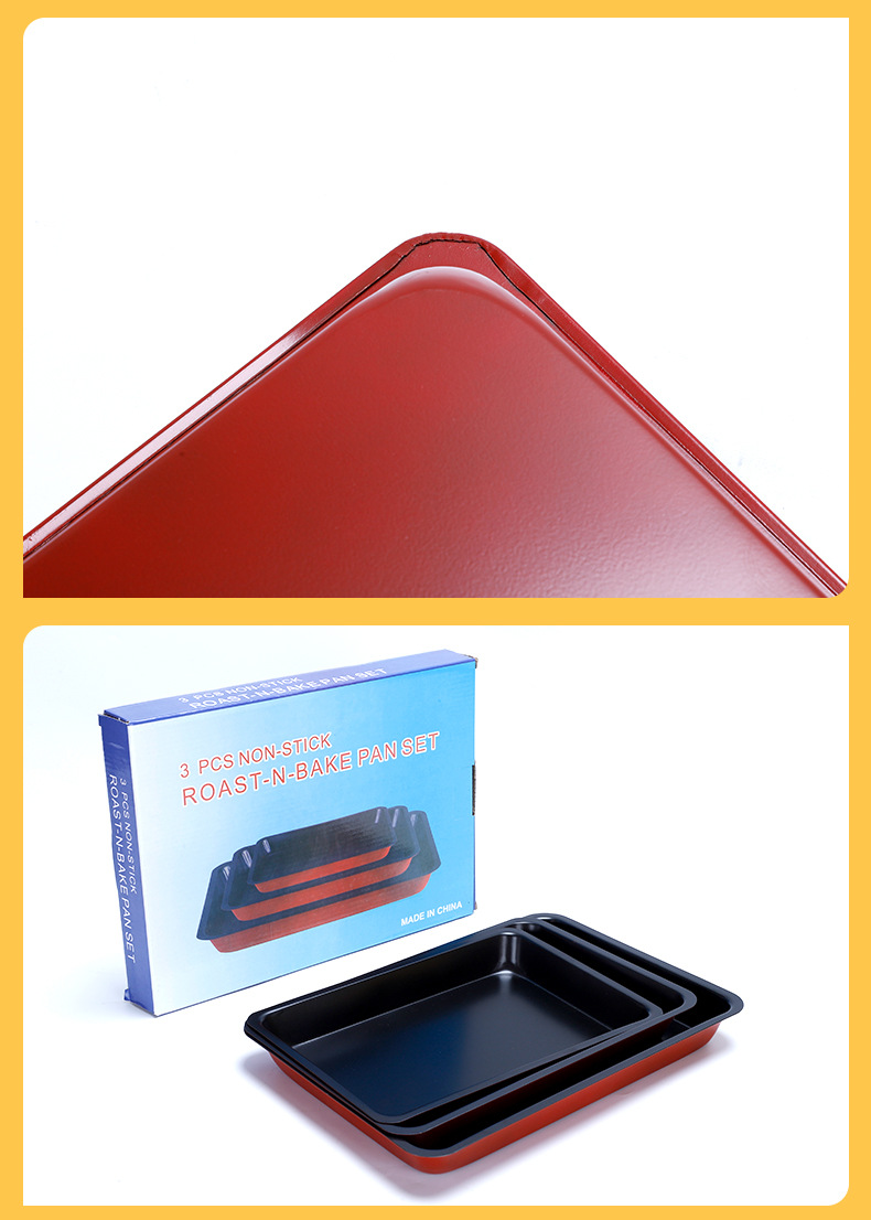 Čelična nelepljiva duboka pravougaona tepsija za pečenje - pogodna za braunije, lazanje, slojevite kolače, pečenje - posuda za mašinu za pranje sudova sa lakim vađenjem i skladištenjem za dom, restorane, žurke - pogodna za kućnu i komercijalnu upotrebu