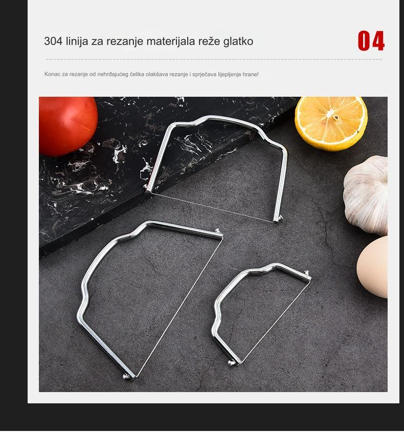 Višenamenski nož za puter, sekač za sir i sekač za foie gras - 304 nerđajući čelik sa sistemom za sečenje/rezanje za namaze, mekane sireve, foie gras - Profesionalni i za ploče sa suhomesnatim proizvodima, deserte, pripremu obroka