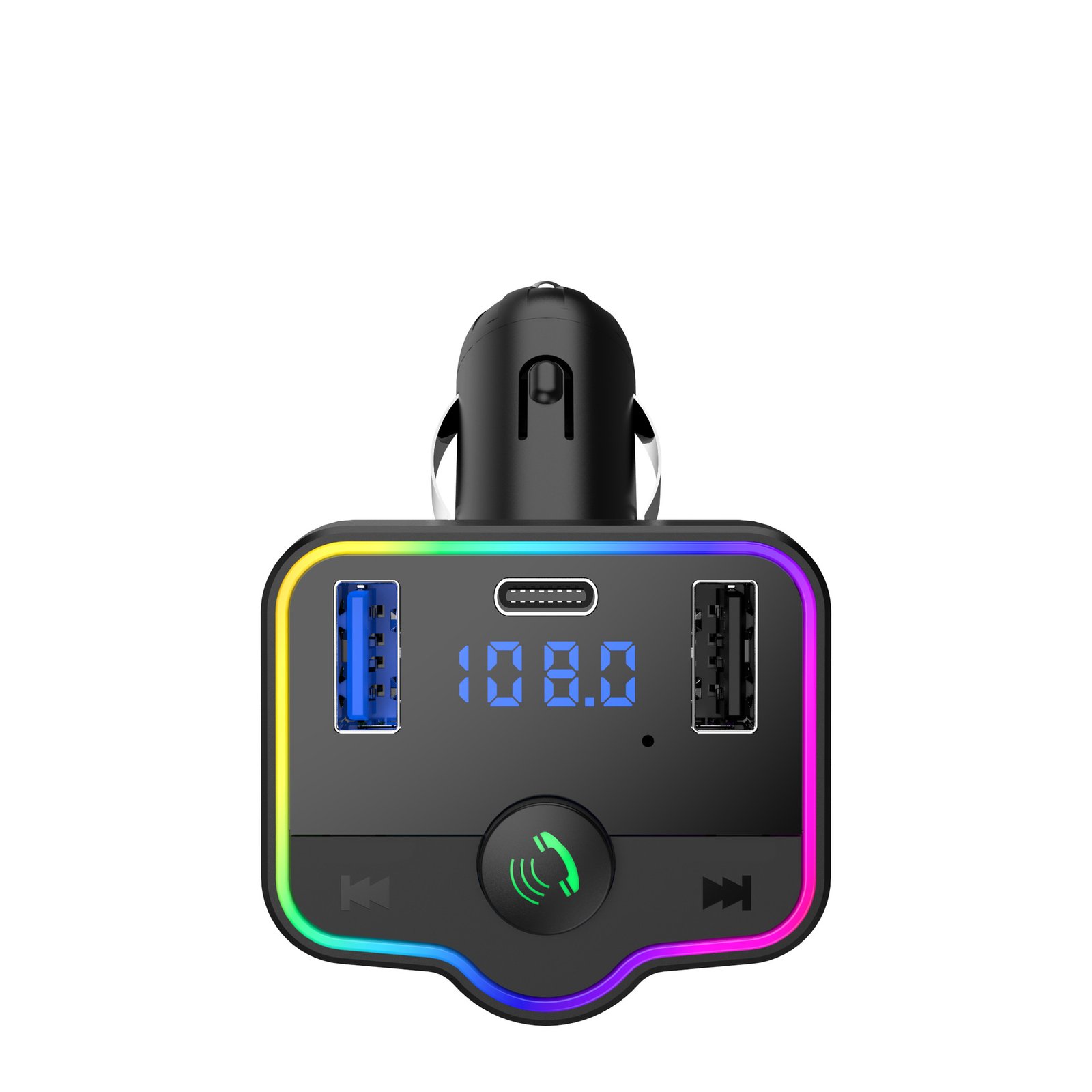 M43/M46 Bežični Auto MP3 Plejer sa 5.0 Čipom, Podrška za USB/SD/TF Kartice, FM Transmiter, Plug & Play, Ekran u Boji, Hands-Free Pozivanje, Glasovna Kontrola, Kompatibilan sa Pametnim Telefonima/Tabletima, USB Napajanje (Nije Potrebna Baterija) - Sistem za Zabavu u Automobilu