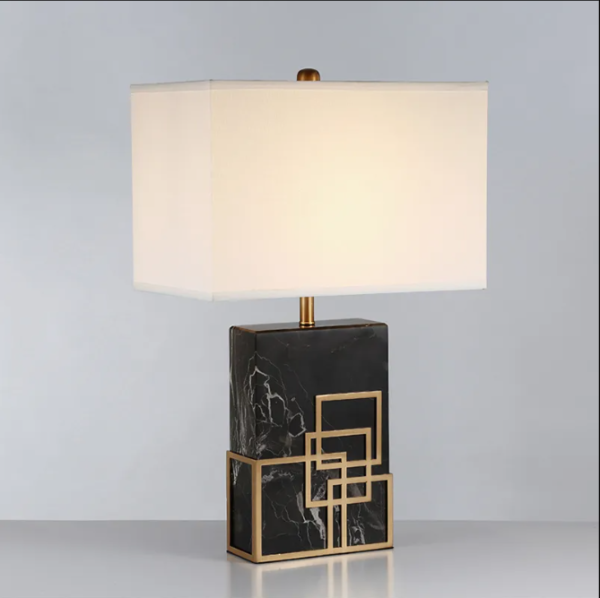 Moderna kućna lampa sa bazom od crnog mermera - Image 2