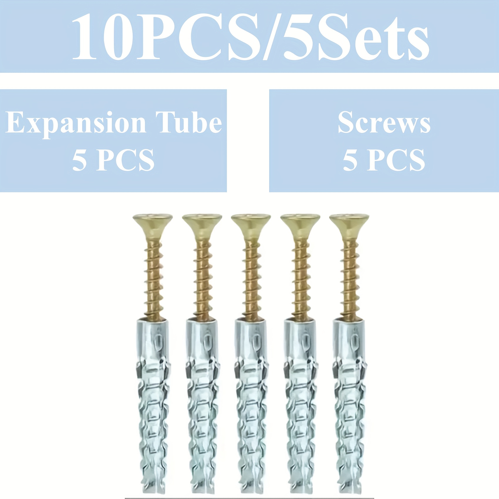 Setovi od 5/50/200 metalnih zupčastih ekspanzionih cevi sa samoreznim šrafovima za bušenje - Slika 9