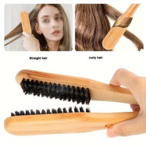 Dvostrani drveni češalj za ravnanje kose