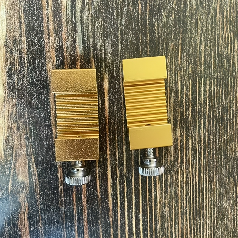 2 zlatna precizna čelična bloka za lenjir sa teksturiranim zavrtacem - Slika 5