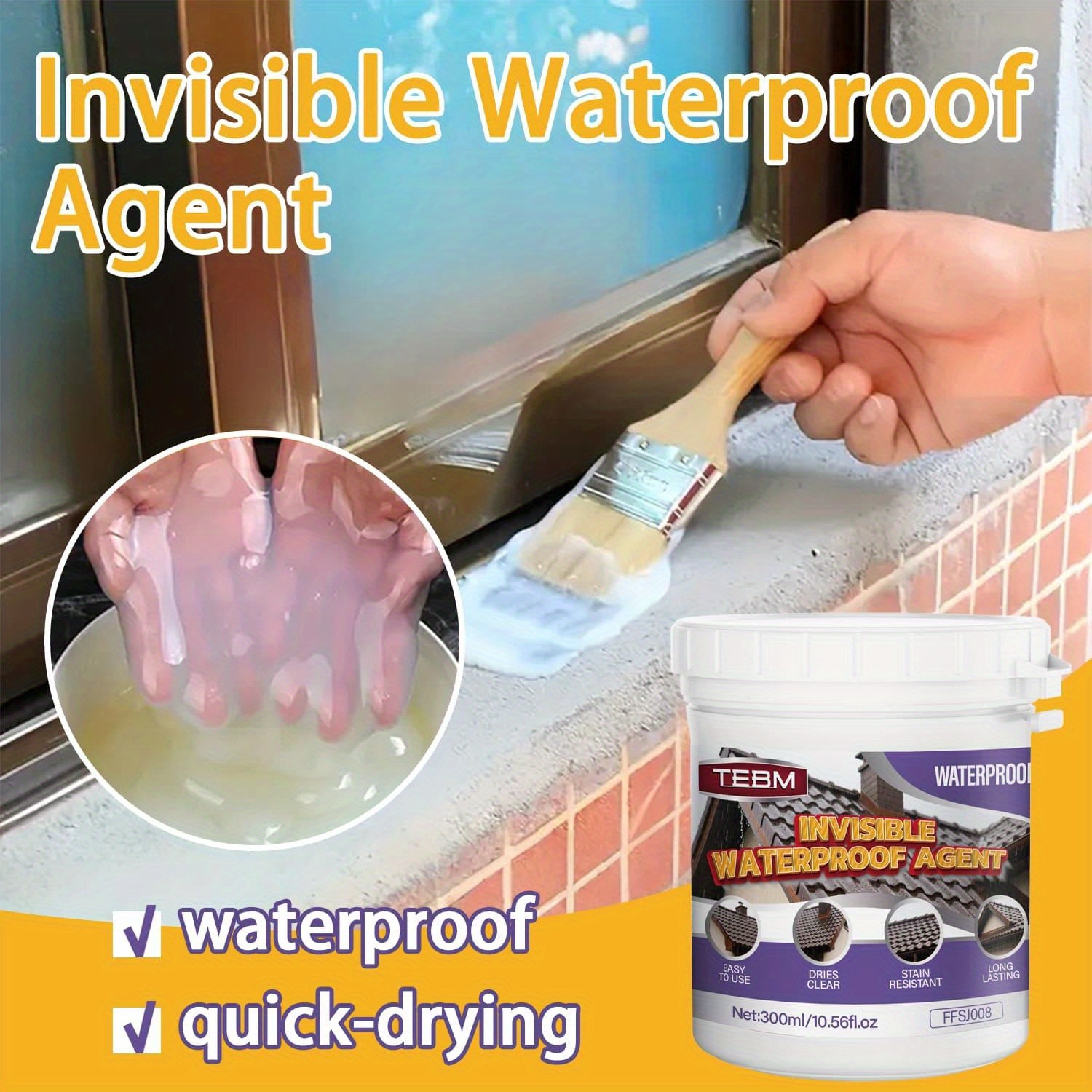 Nevidljivi Vodootporni Agent za Rastafe i Zidne Savove - Slika 11