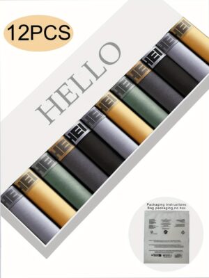 12 pari muških bokserica sa HELLO printom