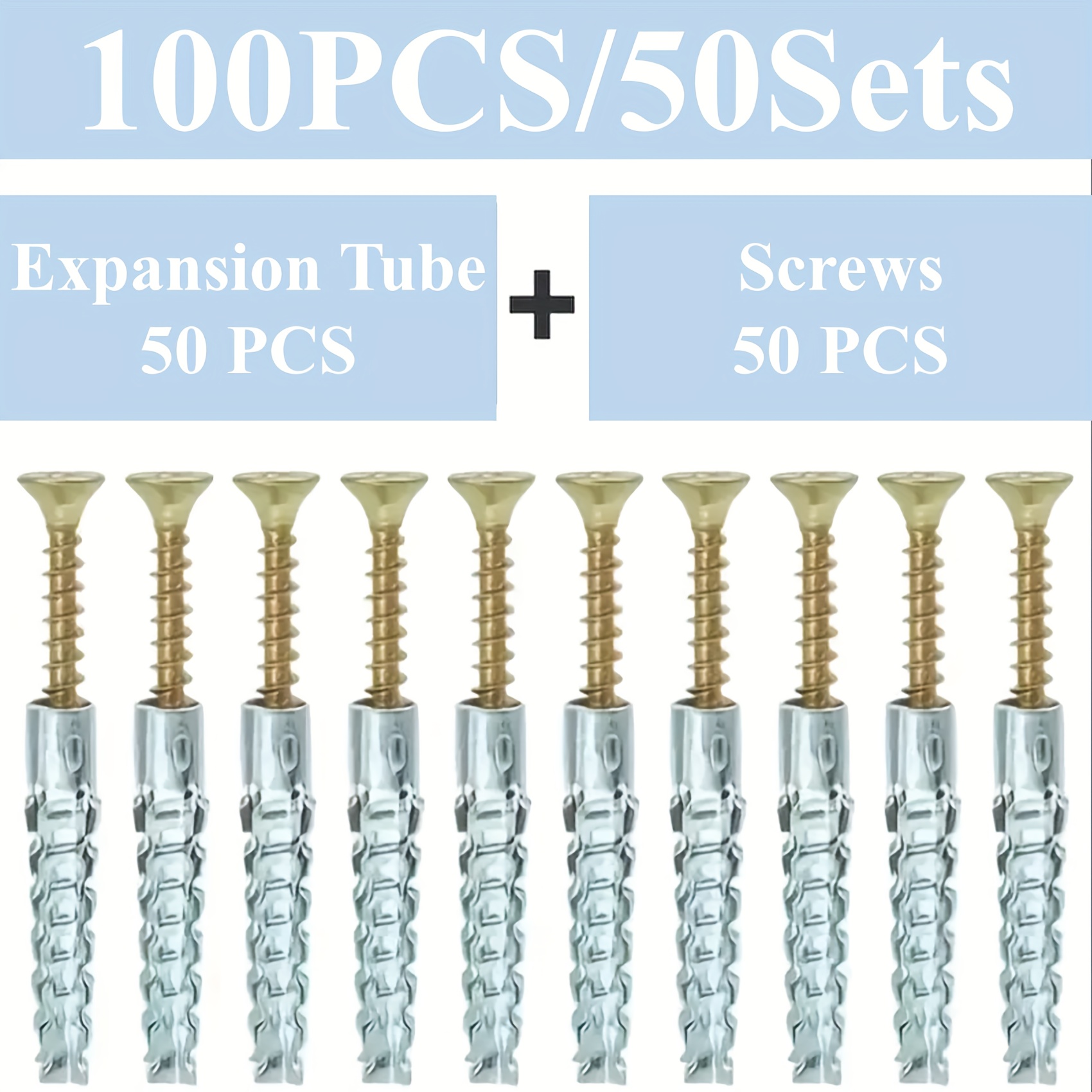Setovi od 5/50/200 metalnih zupčastih ekspanzionih cevi sa samoreznim šrafovima za bušenje - Slika 7