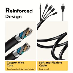 Jedan na Pet USB Punjači Kabl Pogodni za Wii U/Nintendo DS Lite/2DS/3DS/Gameboy Advanced SP/PSP