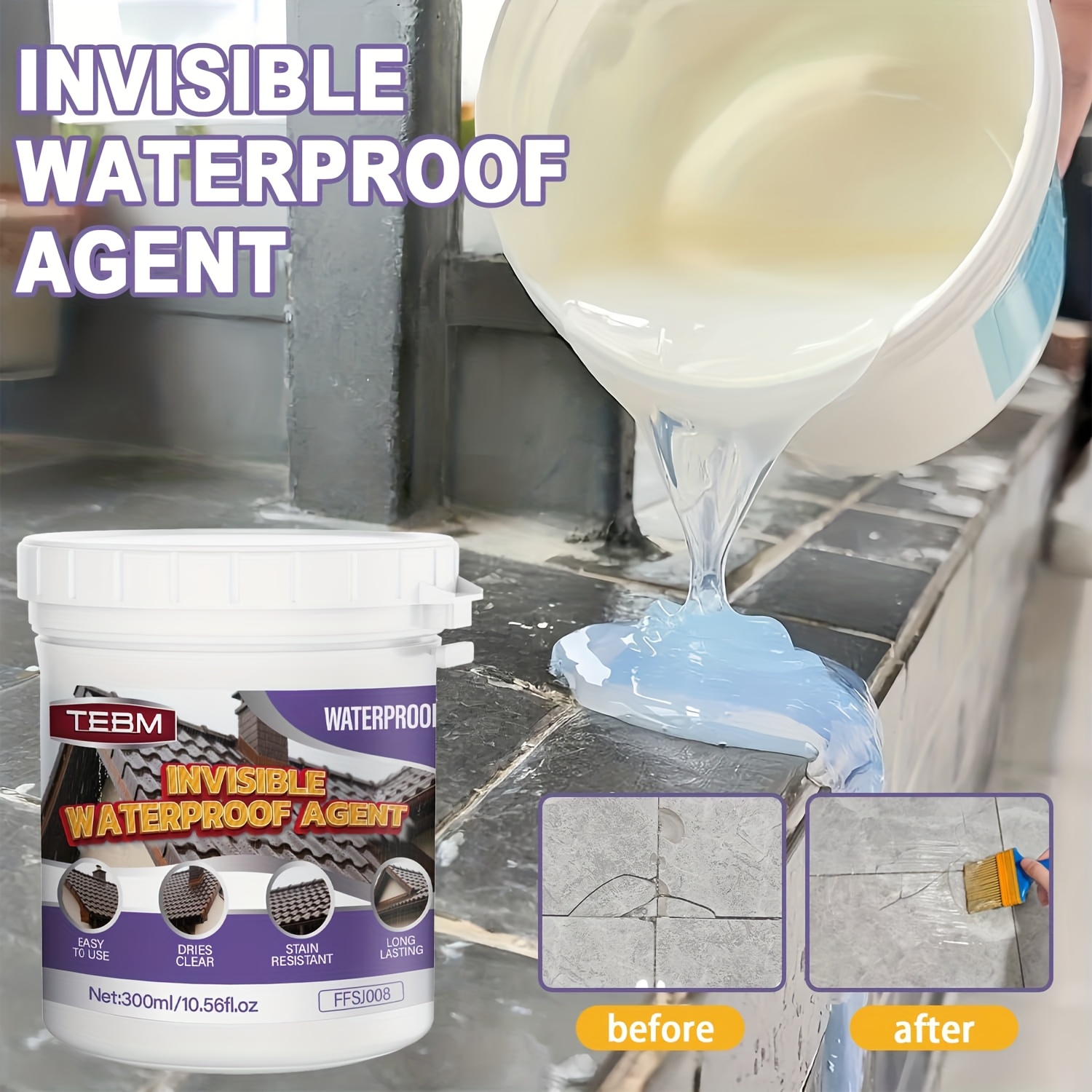 Nevidljivi Vodootporni Agent za Rastafe i Zidne Savove - Slika 12