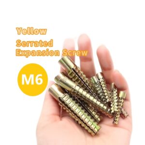 40 komada čeličnih zlatno obloženih cink metalnih nazubljenih ekspanzionih vijaka