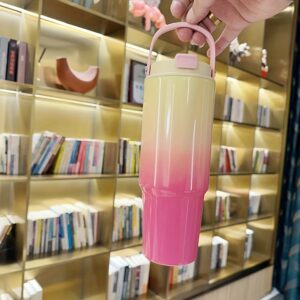 Gradient 30oz Veliki Kapacitet Termo Čaša sa Dvostrukom Slamkom