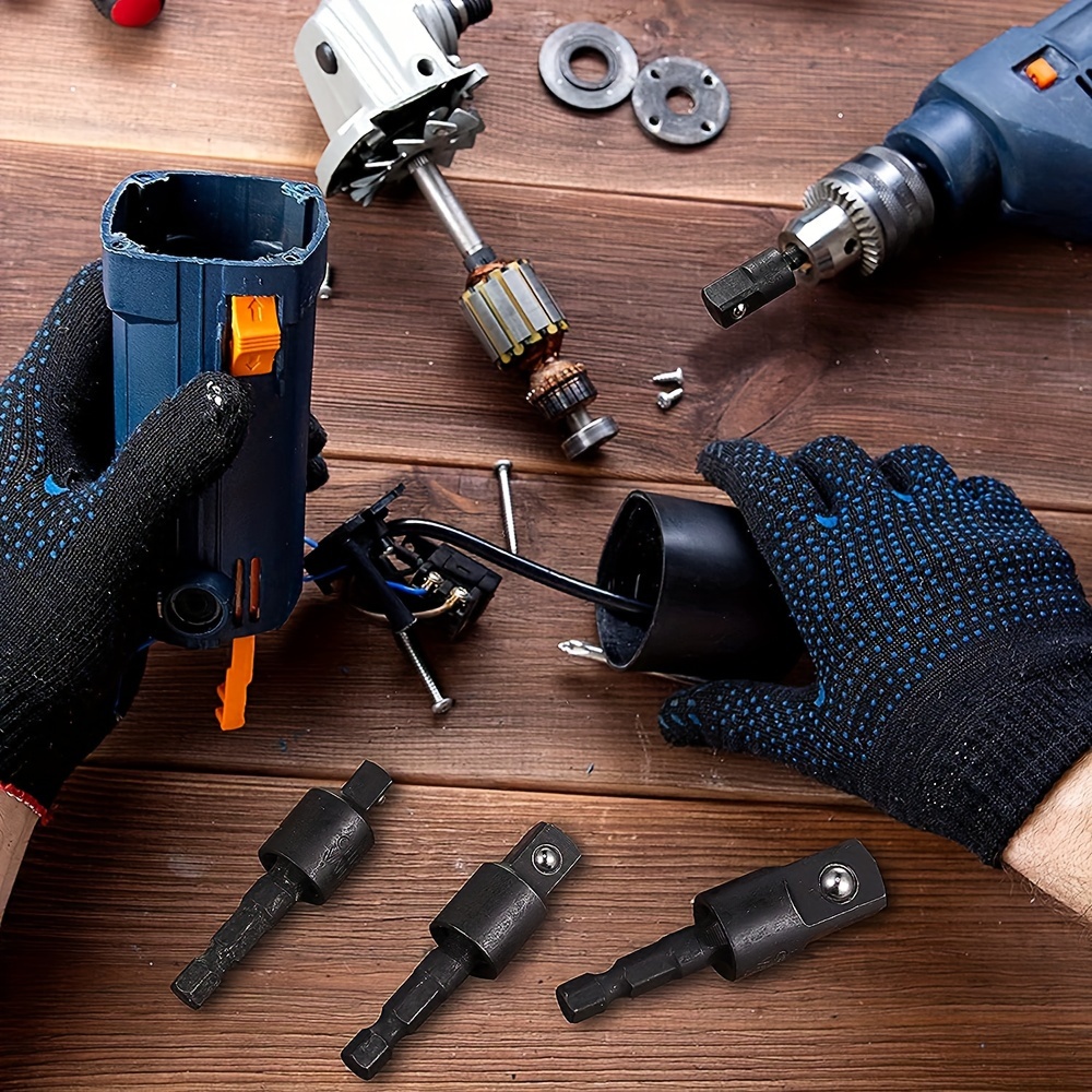 3 komada adaptera za bušilicu sa 360° rotirajućim heksagon šankom - Slika 7