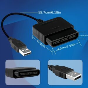 Adapter kabl za pretvaranje PS2 kontrolera u USB Kompatibilan sa Sony PS1/PS2 džojstikom na PS3/PC kontroler