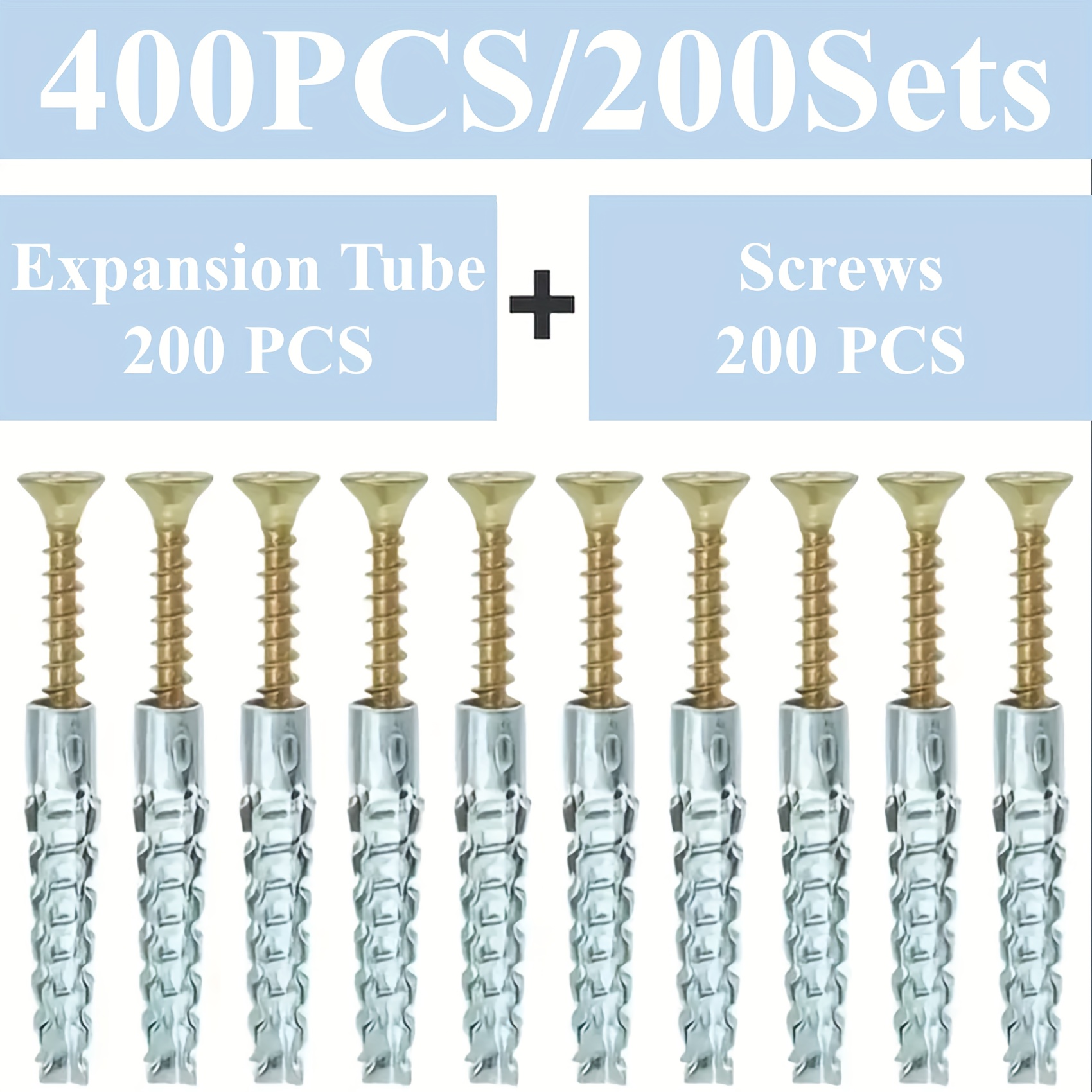 Setovi od 5/50/200 metalnih zupčastih ekspanzionih cevi sa samoreznim šrafovima za bušenje - Slika 8