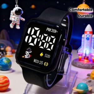 LED Svetleći Digitalni Sat sa Luminiscentnim Ekranom i PVC Narukvicom