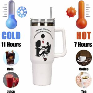 Solja izolovana od nerđajućeg čelika 40oz sa slamkom