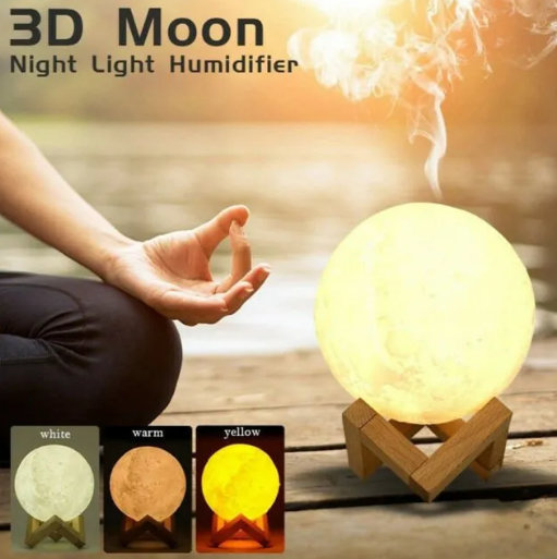 3D Mesec lampa – aroma difuzer - Slika 4