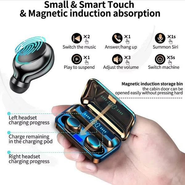 Bežične Bluetooth slušalice sa powerbankom - Slika 8