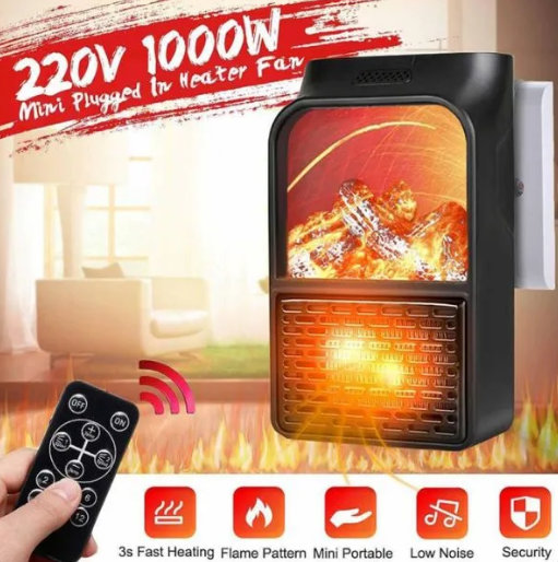 Flame Heater – Ručna grejalica sa efektom plamena sa daljinskim 1000W - Slika 5