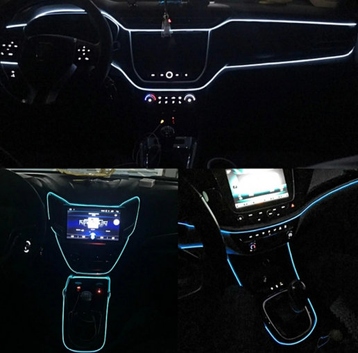 LED traka opticko vlakno 3m za enterijer auta - Slika 3