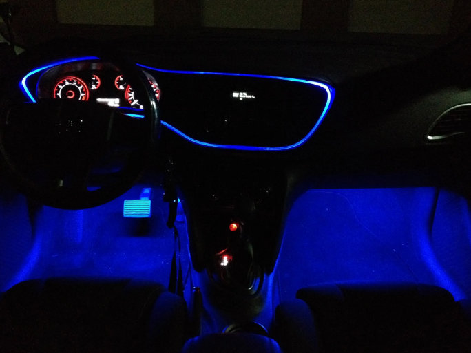 LED traka opticko vlakno 3m za enterijer auta - Slika 4