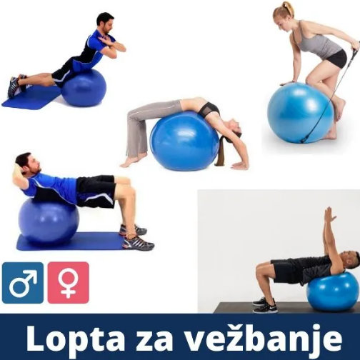 Lopta za vežbanje i istezanje - Slika 4