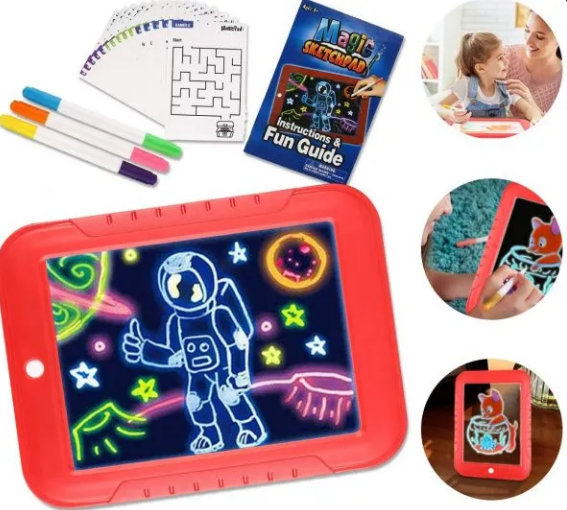 Magična svetleća tabla za crtanje u boji za decu - Slika 6