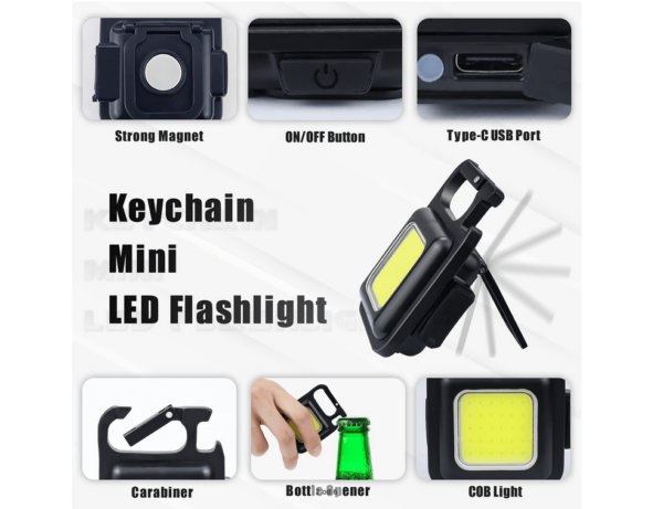 Mini punjiva COB lampa-privezak - Slika 2