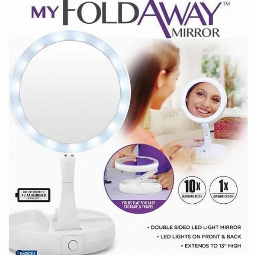 MyFoldAway sklopivo ogledalo sa rasvetom - Slika 2
