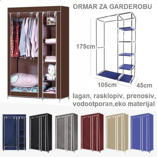 Platneni ormar za garderobu - Slika 2