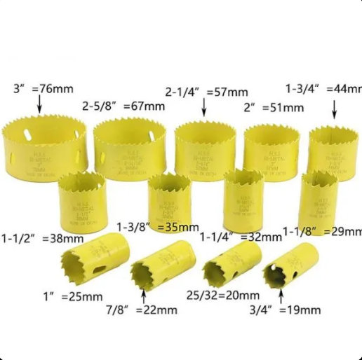 Set kruna za rupe za metal Bi metal HSS - Slika 2