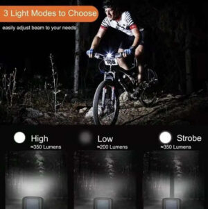 Solarna LED lampa za bicikl + sirena