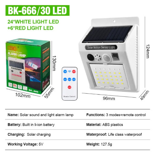 Solarna zidna lampa BK-666 - Slika 5
