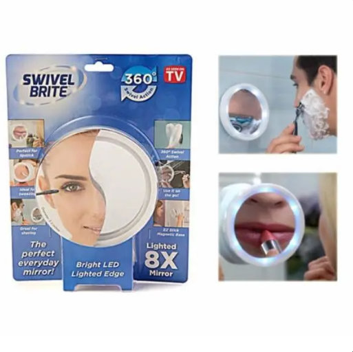 Swivel Brite – Podesivo uveličavajuće ogledalo sa LED svetlom - Slika 5