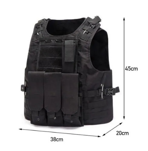 Taktički prsluk za lov, airsoft CRNI - Slika 2